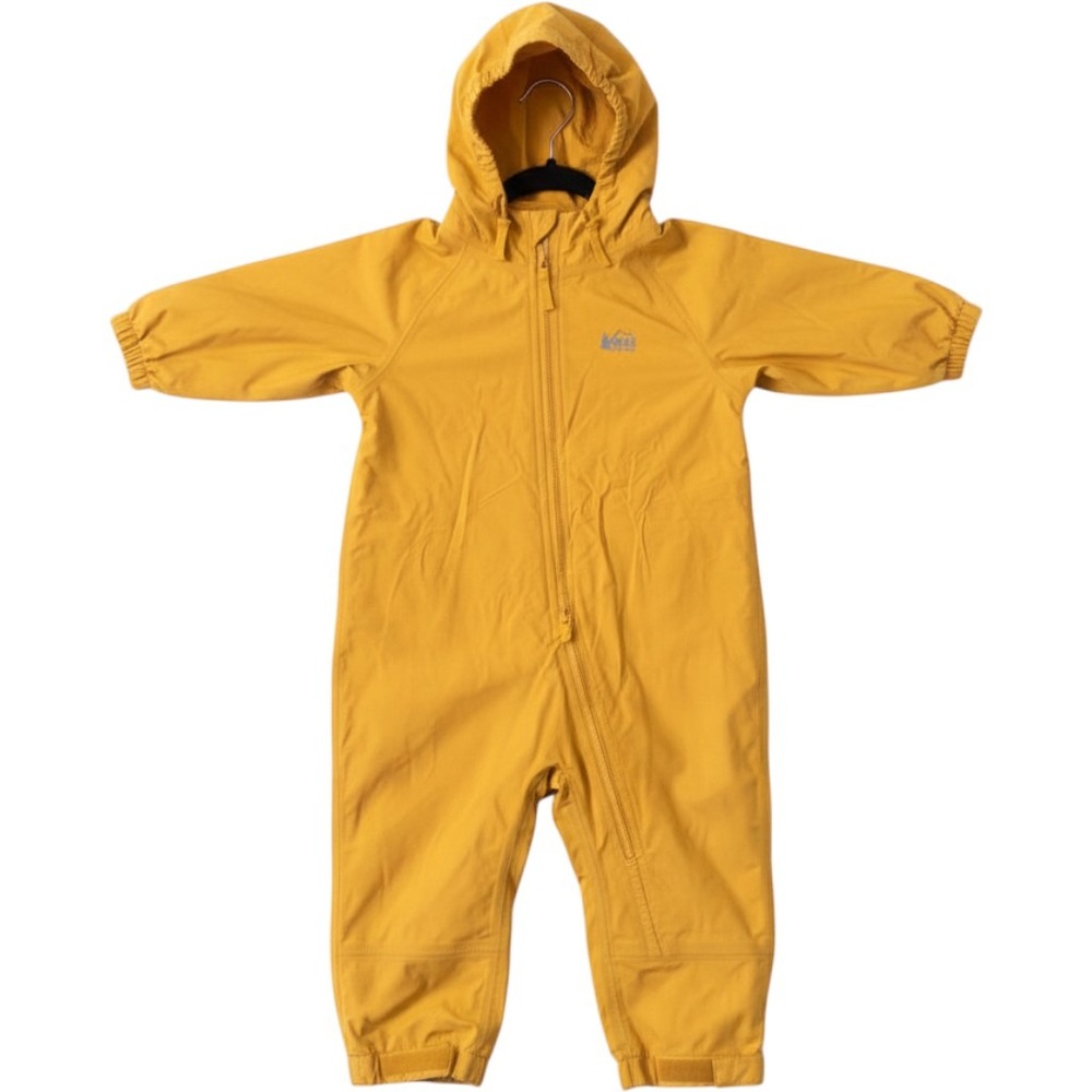 REI Co-op Rain Suit 3T Yellow Hooded Waterproof One-Piece Gorpcore